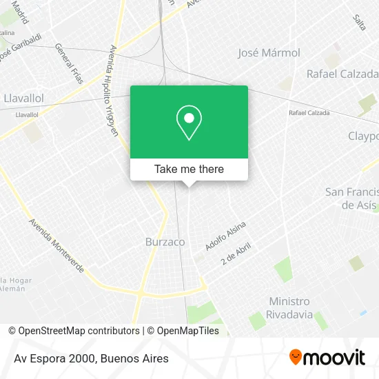 Mapa de Av  Espora 2000