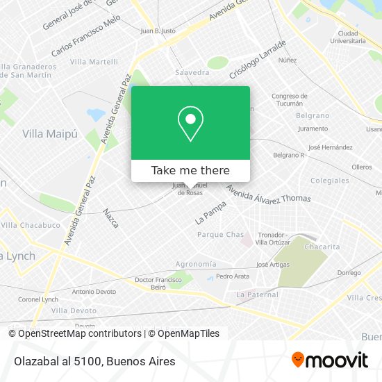 Olazabal al 5100 map