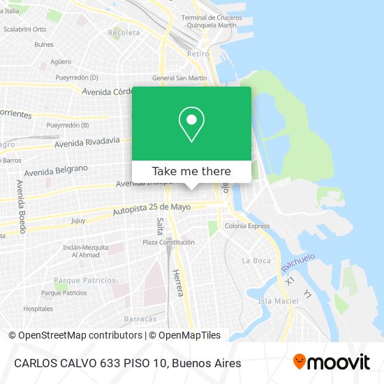 CARLOS CALVO 633 PISO 10 map