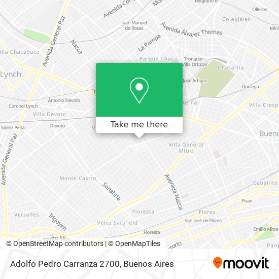 Adolfo Pedro Carranza 2700 map