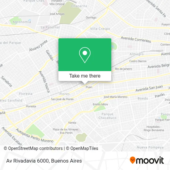 Av Rivadavia 6000 map