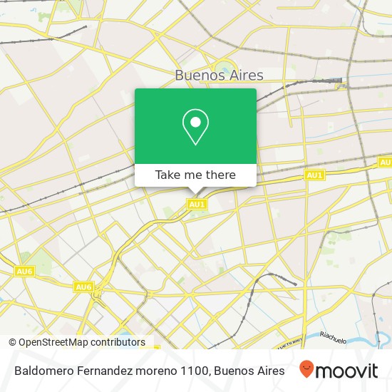 Baldomero Fernandez moreno 1100 map