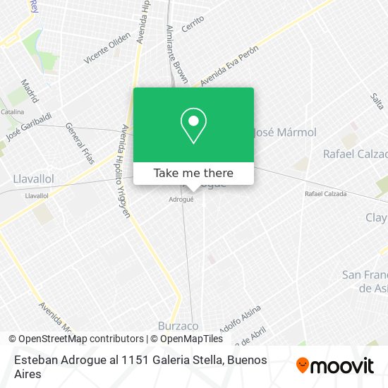 Esteban Adrogue al 1151 Galeria Stella map