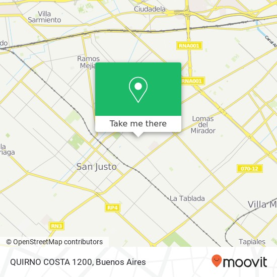 QUIRNO COSTA 1200 map