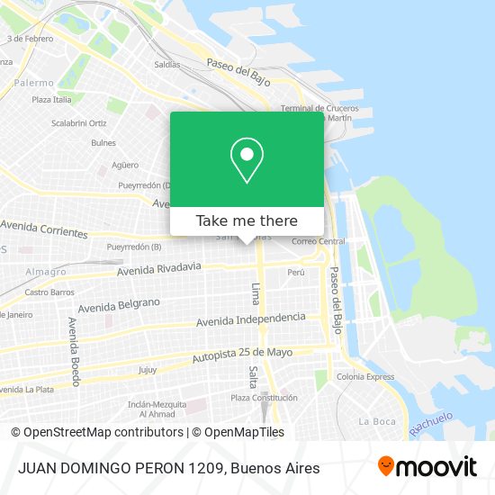 JUAN DOMINGO PERON 1209 map