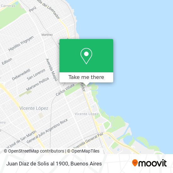 Mapa de Juan Díaz de Solis al 1900