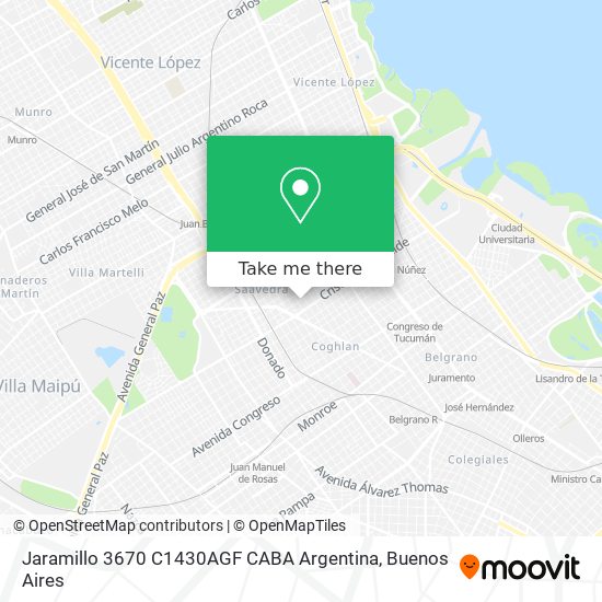 Mapa de Jaramillo 3670  C1430AGF CABA  Argentina