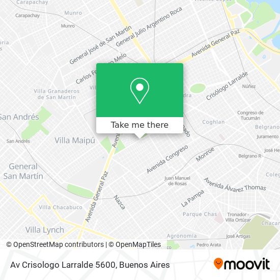 Av  Crisologo Larralde  5600 map