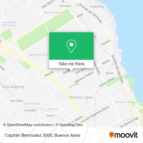 Mapa de Capitán Bermudez  3000