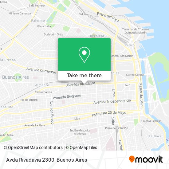 Mapa de Avda  Rivadavia  2300