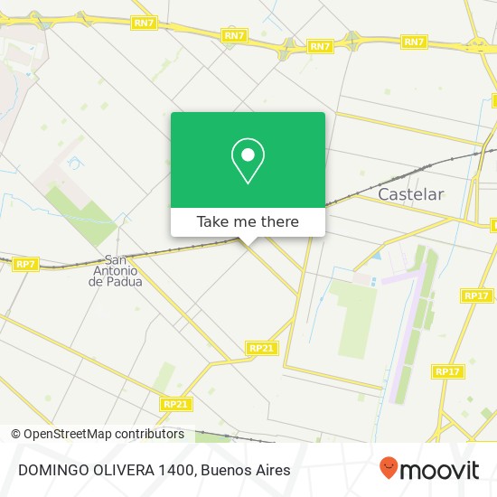 DOMINGO OLIVERA 1400 map