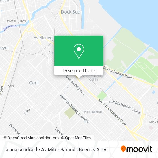 Mapa de a una cuadra de Av  Mitre  Sarandi