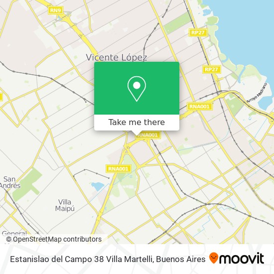 Mapa de Estanislao del Campo 38  Villa Martelli