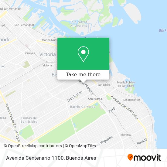 Avenida Centenario 1100 map