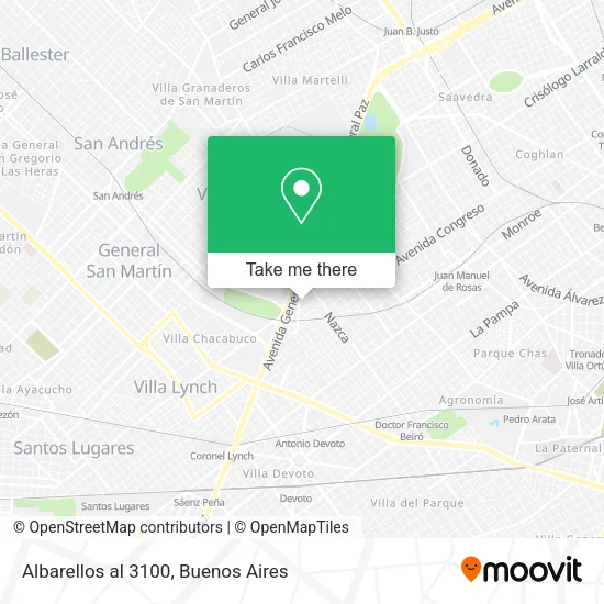 Mapa de Albarellos al 3100