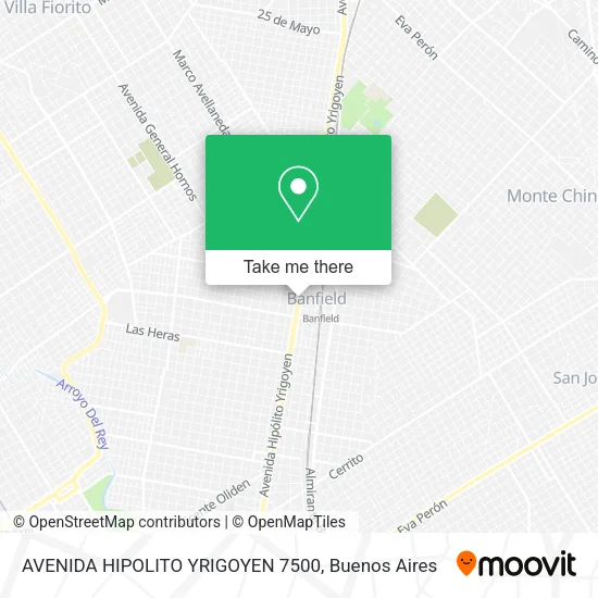 Mapa de AVENIDA HIPOLITO YRIGOYEN 7500