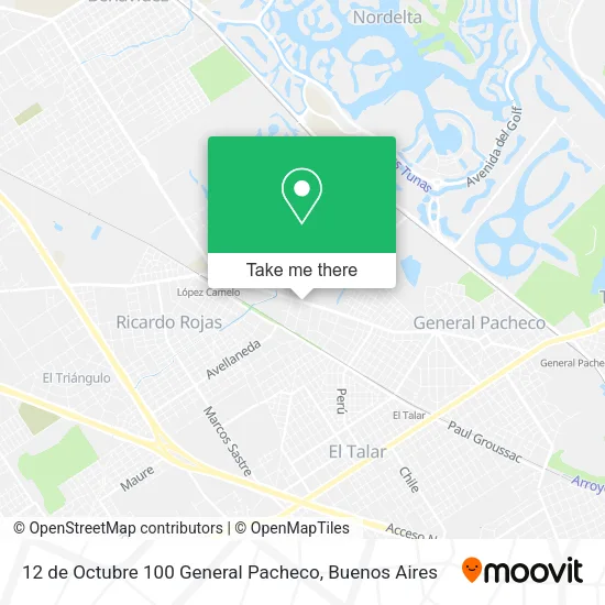 Mapa de 12 de Octubre 100  General Pacheco