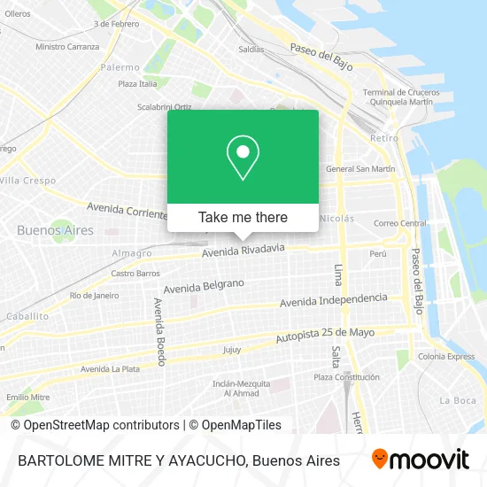 BARTOLOME MITRE Y AYACUCHO map