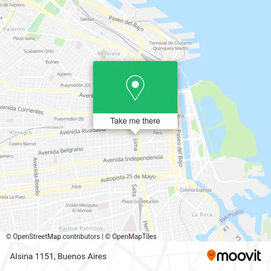 Alsina 1151 map
