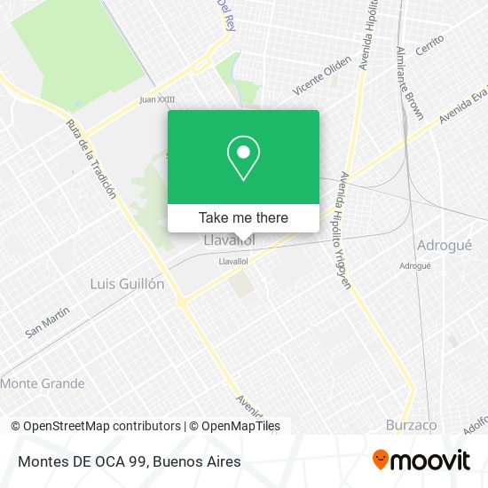 Montes DE OCA 99 map