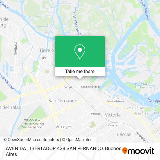 AVENIDA LIBERTADOR 428  SAN FERNANDO map