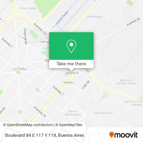 Mapa de Boulevard 84 E  117 Y 118