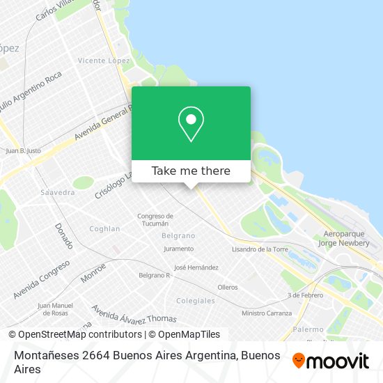 Mapa de Montañeses 2664  Buenos Aires  Argentina