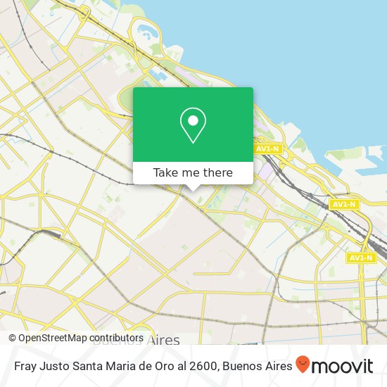 Fray Justo Santa Maria de Oro al 2600 map