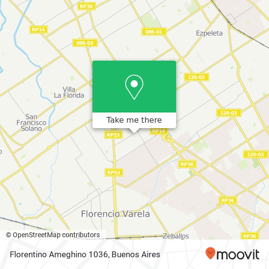 Florentino Ameghino 1036 map