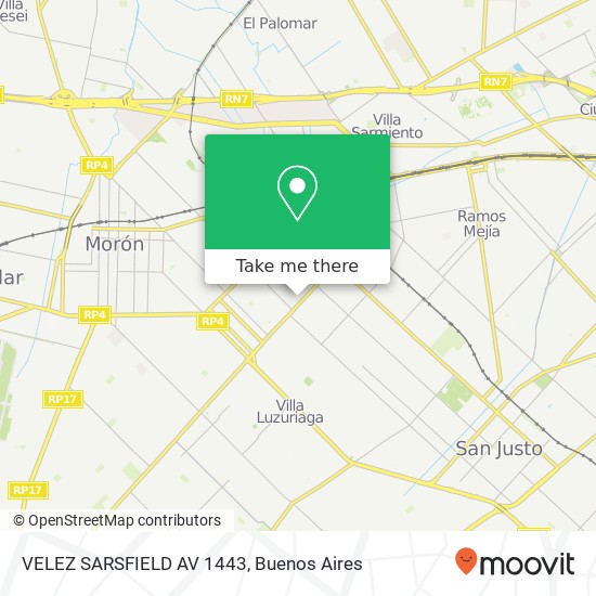 VELEZ SARSFIELD  AV  1443 map