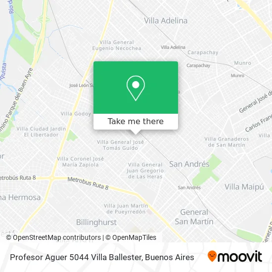 Mapa de Profesor Aguer 5044  Villa Ballester