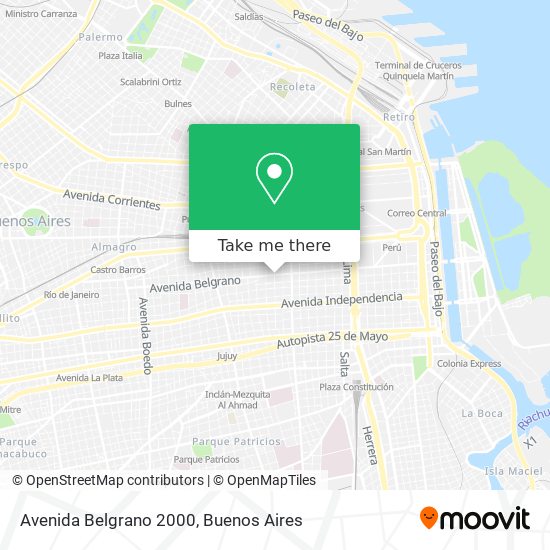 Mapa de Avenida Belgrano 2000