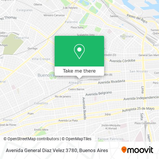 Avenida General Diaz Velez 3780 map