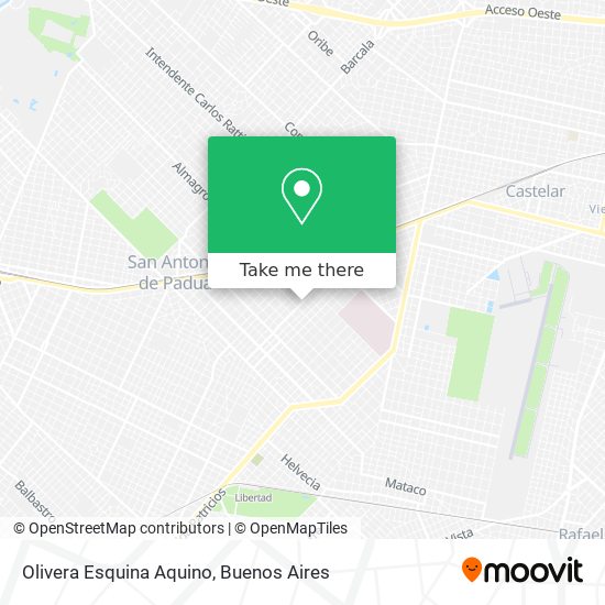 Mapa de Olivera Esquina Aquino