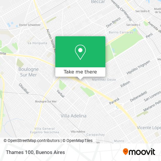 Mapa de Thames 100