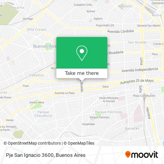 Mapa de Pje  San Ignacio 3600