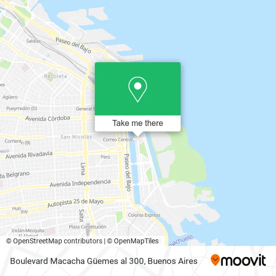 Mapa de Boulevard Macacha Güemes al 300