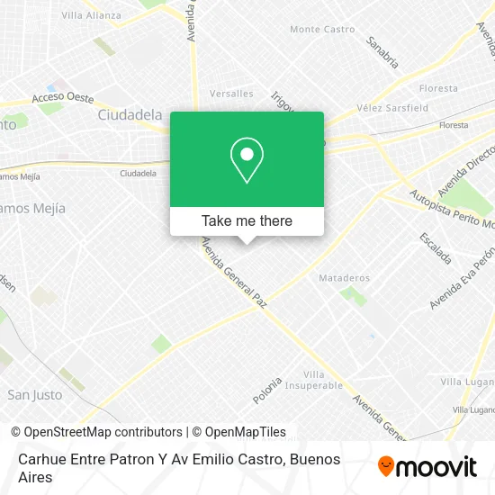 Mapa de Carhue Entre Patron Y Av Emilio Castro
