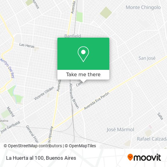 La Huerta al 100 map