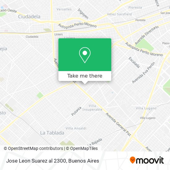 Jose Leon Suarez al 2300 map