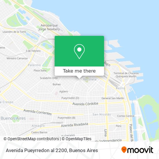 Avenida Pueyrredon  al 2200 map