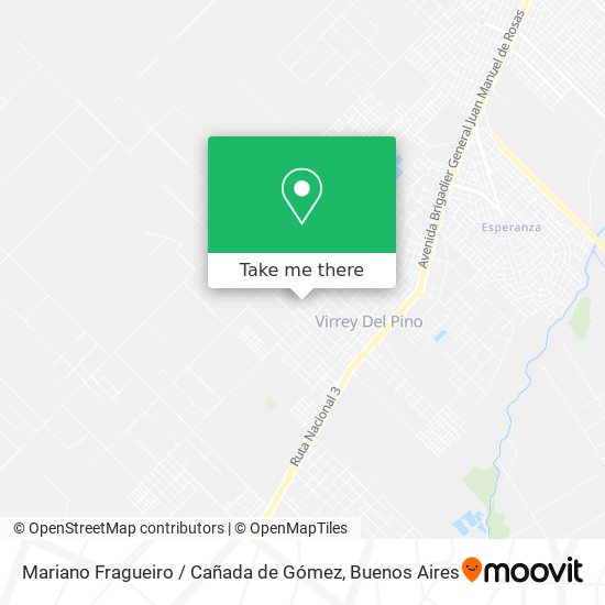 Mariano Fragueiro / Cañada de Gómez map