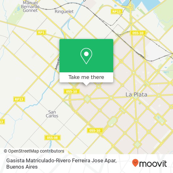 Mapa de Gasista Matriculado-Rivero Ferreira Jose Apar