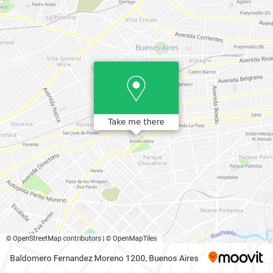 Baldomero Fernandez Moreno 1200 map