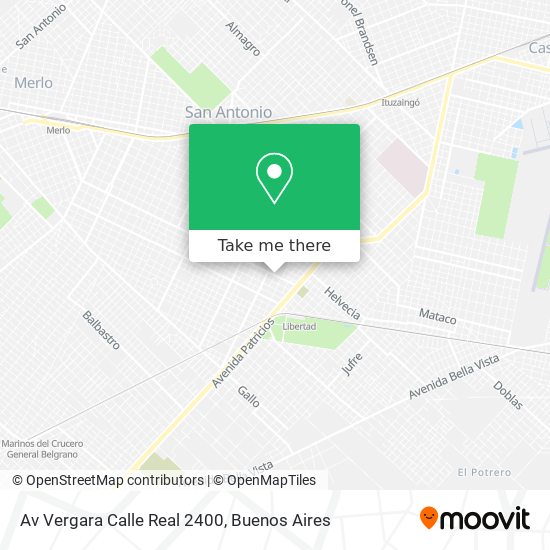 Av  Vergara Calle Real 2400 map