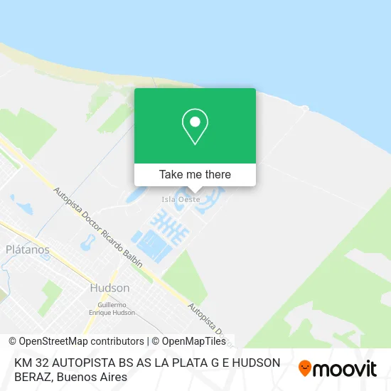 KM 32 AUTOPISTA BS AS   LA PLATA G E  HUDSON BERAZ map