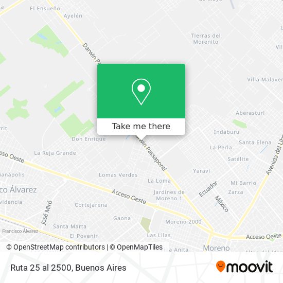 Mapa de Ruta 25 al 2500