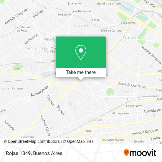 Rojas 1849 map