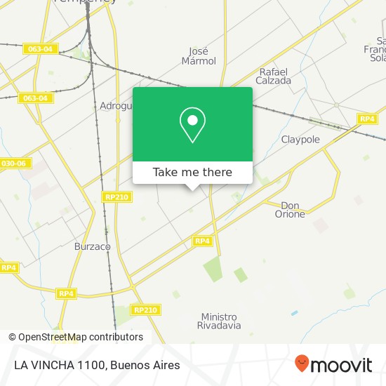 LA VINCHA 1100 map