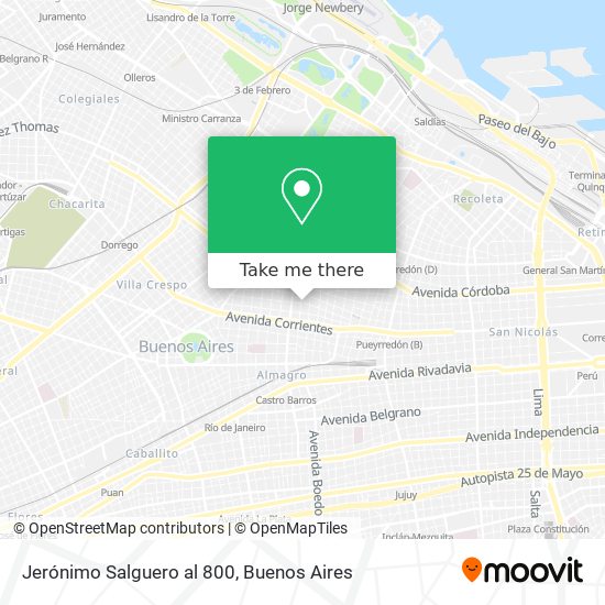 Jerónimo Salguero al 800 map